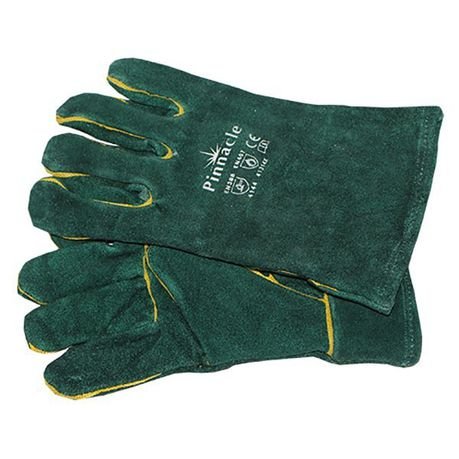 Pinnacle Green Lined Welding Gloves Elbow Length 8" Premium Grade