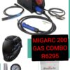 MIGARC 200 SYNERGIC COMBO. inverter , flow meter , helmet and wire