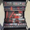 86 piece toolset with 5 tier metal tool box