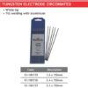 Tungsten electrodes 2% Thorited Red Tip 2.4x150mm